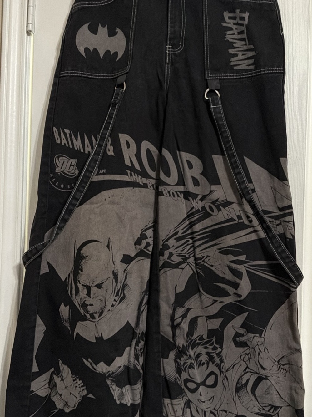 Batman & Robin Graphic Black Womens Pants